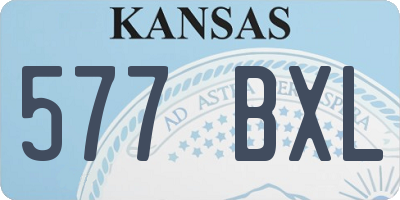 KS license plate 577BXL