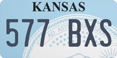 KS license plate 577BXS