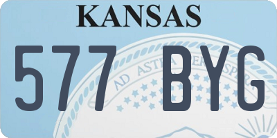 KS license plate 577BYG