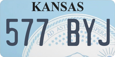 KS license plate 577BYJ