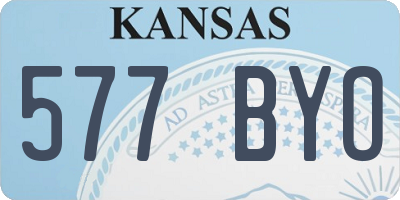 KS license plate 577BYO