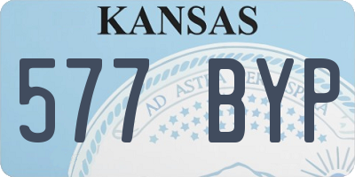 KS license plate 577BYP