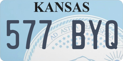 KS license plate 577BYQ