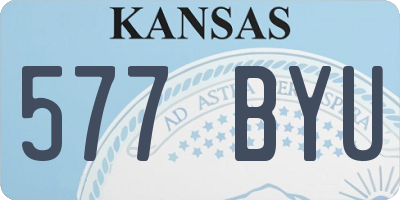 KS license plate 577BYU