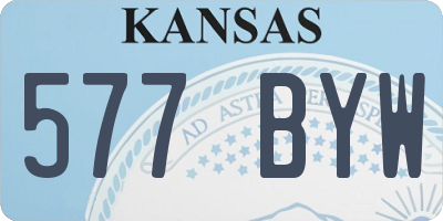 KS license plate 577BYW