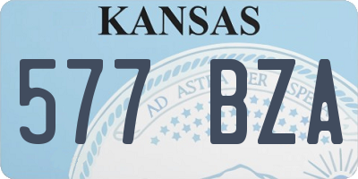 KS license plate 577BZA