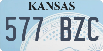 KS license plate 577BZC