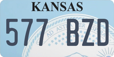 KS license plate 577BZD