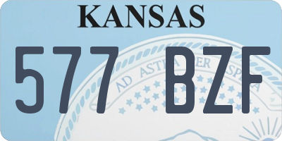 KS license plate 577BZF