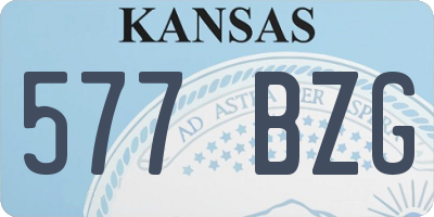 KS license plate 577BZG