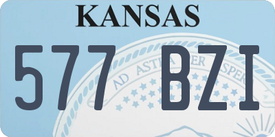 KS license plate 577BZI