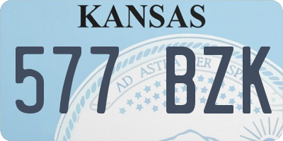 KS license plate 577BZK