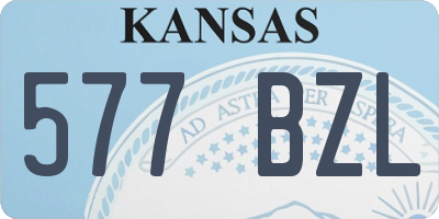 KS license plate 577BZL