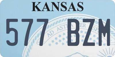 KS license plate 577BZM