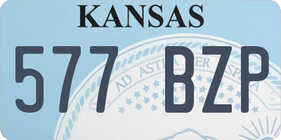 KS license plate 577BZP