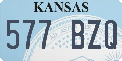 KS license plate 577BZQ