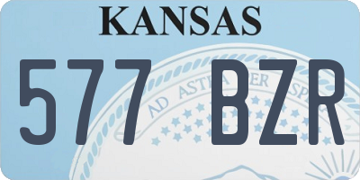 KS license plate 577BZR