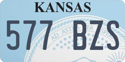 KS license plate 577BZS