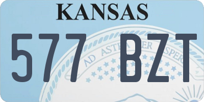 KS license plate 577BZT