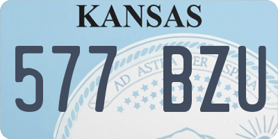 KS license plate 577BZU