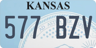 KS license plate 577BZV