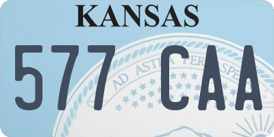 KS license plate 577CAA