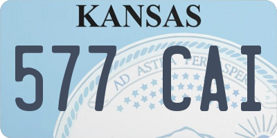 KS license plate 577CAI