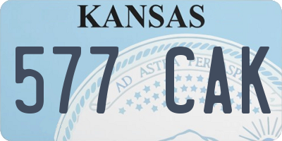 KS license plate 577CAK