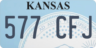 KS license plate 577CFJ