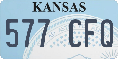 KS license plate 577CFQ