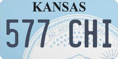 KS license plate 577CHI