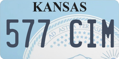 KS license plate 577CIM