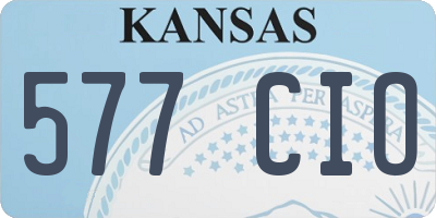 KS license plate 577CIO