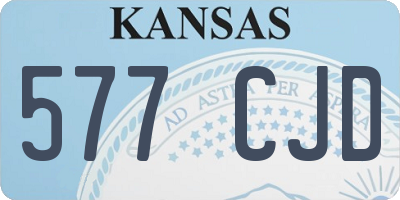 KS license plate 577CJD