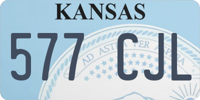 KS license plate 577CJL