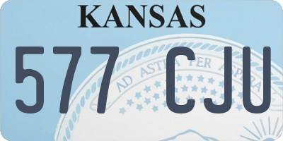 KS license plate 577CJU