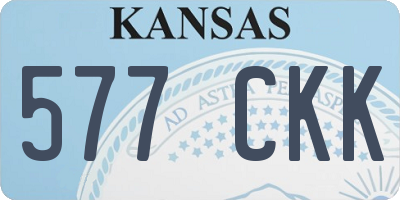KS license plate 577CKK