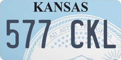 KS license plate 577CKL