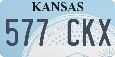 KS license plate 577CKX