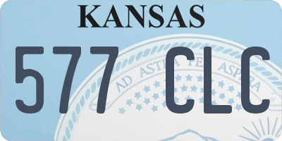 KS license plate 577CLC