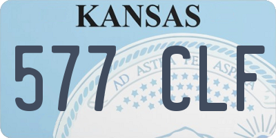 KS license plate 577CLF