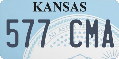 KS license plate 577CMA