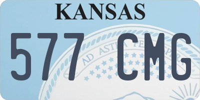 KS license plate 577CMG