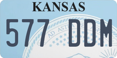 KS license plate 577DDM
