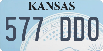 KS license plate 577DDO