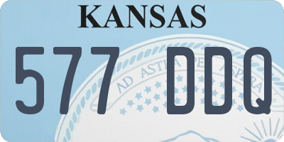 KS license plate 577DDQ