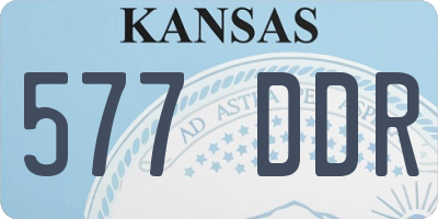 KS license plate 577DDR