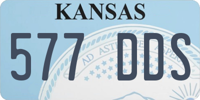 KS license plate 577DDS