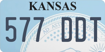 KS license plate 577DDT