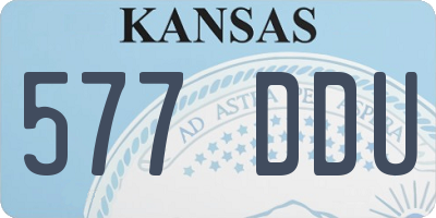 KS license plate 577DDU